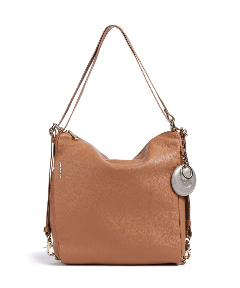 Mandarina Duck Mellow Leather Rucksack-Tasche pecan nut