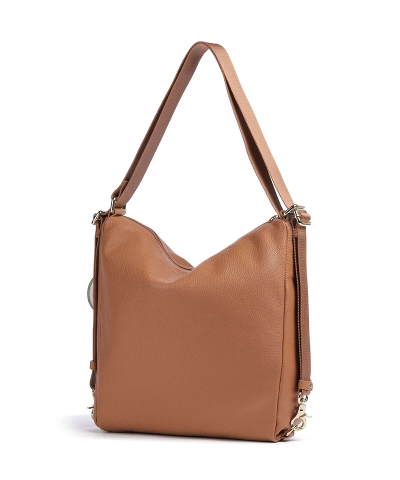 Mandarina Duck Mellow Leather Rucksack-Tasche pecan nut